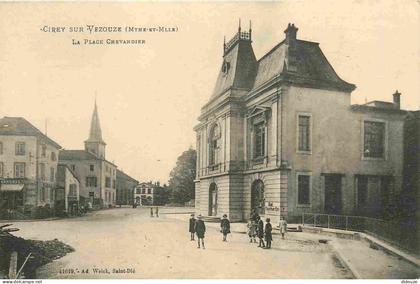 Carte Postale Ancienne - 54 - Cirey sur vezouze - La place chevandier - Animée - CPA - Voir Scans Recto-Verso