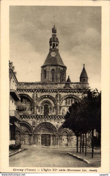 CPA Civray L'egise 12eme