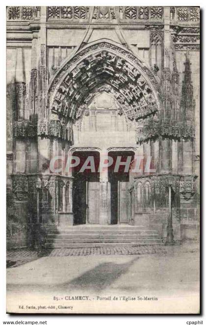 CPA Clamecy Portail de Eglise St Martin
