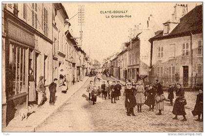 CLAYE-SOUILLY LA GRANDE-RUE NOMBREUX ENFANTS CARTE TOILE
