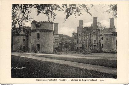 CPA Environs de Cleder Finistere chateau de Kergournade'ach