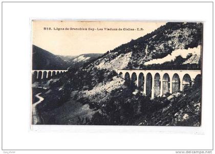 38 CLELLES (environs) Pont, Viaducs de Clelles, Ligne Grenoble à Gap, Passage Train Vapeur, ed ER 518, 192?