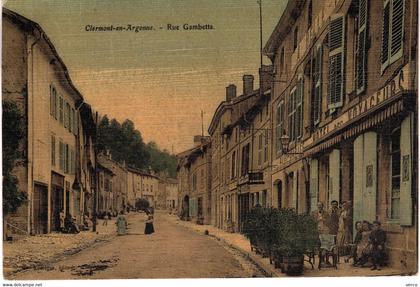 Carte POSTALE Ancienne  de  CLERMONT en ARGONNE - Rue Gambetta