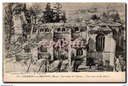 Clermont en Argonne CPA Les ruines de l'eglise