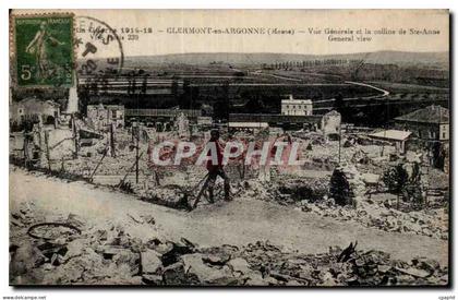 CPA Clermont en Argonne Vue generale et la colline Ste Anne