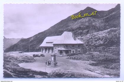 {94314} 64 Pyrénées Atlantiques Route d'Oloron Frontière Espagnole Borne Frontière Col du Somport; animée " en baisse "