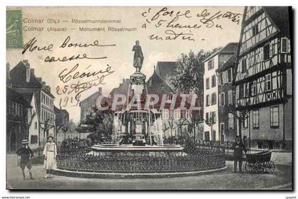 CPA Colmar Rosselmanndenkma Colmar Monument Rosselmann