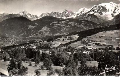 CPSM Combloux Vue generale et la Chaine du Mont Blanc