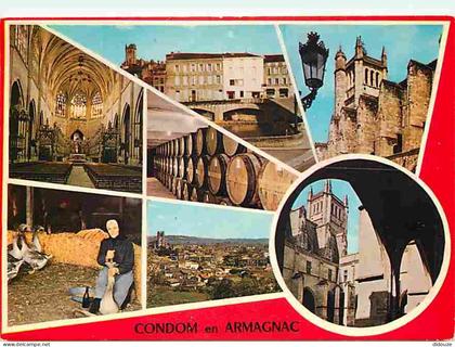 Carte Postale - 32 - Condom - Multivues - Gaveuse d'oies - Tonneaux - Flamme Postale de Condom - CPM - Voir Scans Recto-