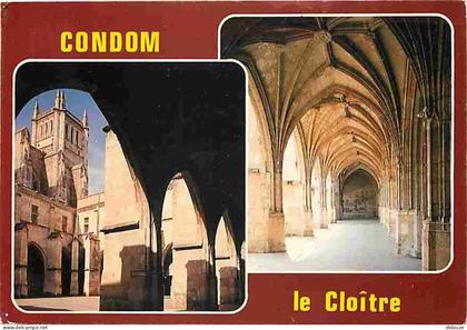 Carte Postale - 32 - Condom - Multivues - Le Cloitre - La cathédrale Saint-Pierre - Flamme Postale de Condom - CPM - Voi