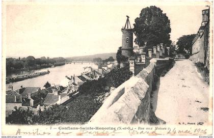 CPA Carte Postale- France- Conflans Saint Honorine- Rue aux moines 1906 VM49012