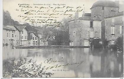 CPA Confolens Inondation de 1896 Rue du Goire