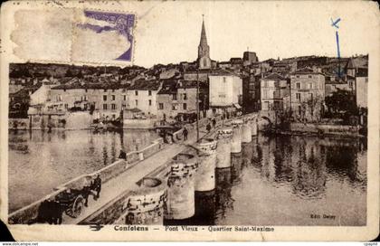 CPA Confolens Pont vieux Quartier Saint maxime