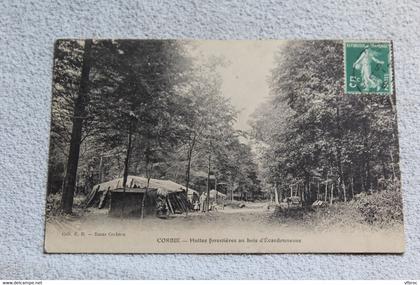 Cpa 1908, Corbie, huttes forestières au bois d'Ecardonneuse, Somme 80