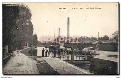 CPA Corbie Le Canal et l'Usine Paul Masse