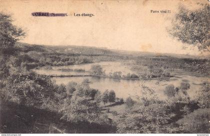 France Corbie Les Etangs Lake vintage postcard