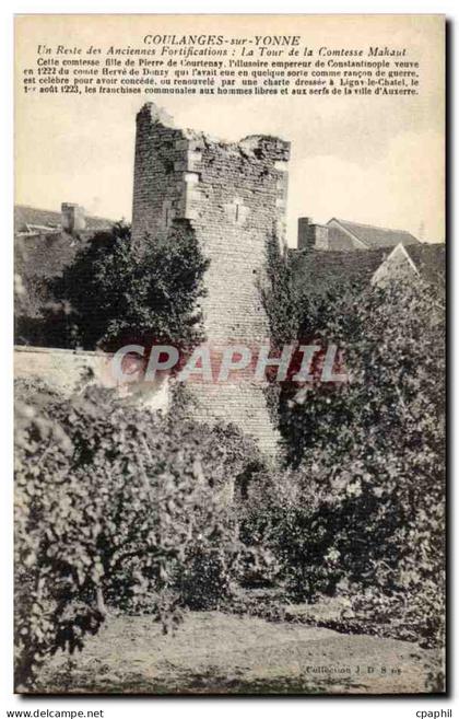 Coulanges sur Yonne CPA Reste des anciennes fortifications