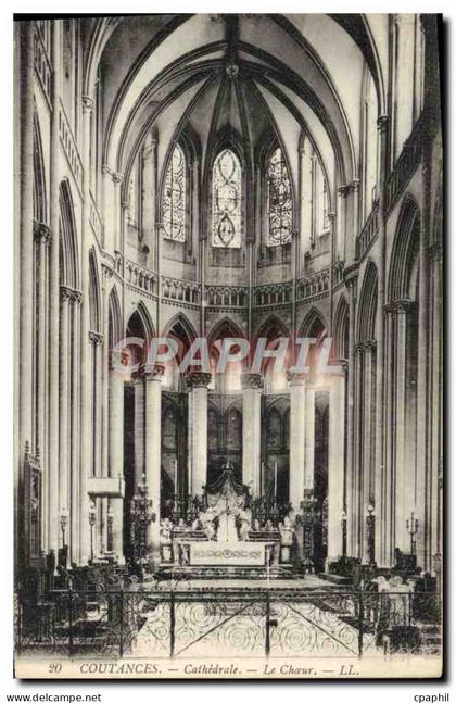 CPA Coutances Cathedrale Le choeur
