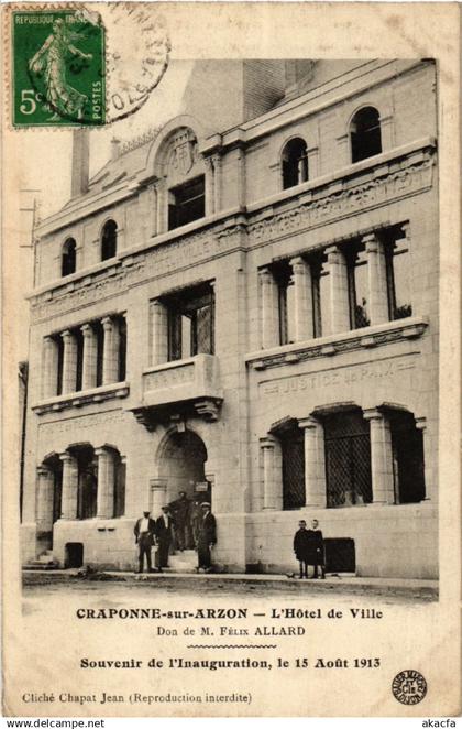 CPA CRAPONNE-sur-ARZON L'Hotel de Ville Souvenir de l'Inauguration (586105)