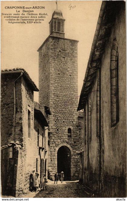 CPA CRAPONNE-sur-ARZON - Le Donjon Dernier reste du Chateau feodal (585989)