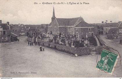 CREHEN -22- L'Eglise et la Place - 06-07-26