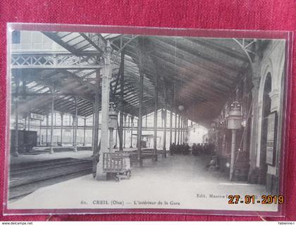 CPA - Creil - L'intérieur de la Gare