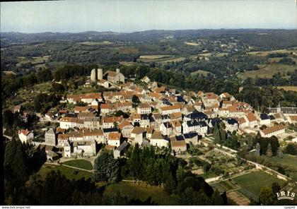 CPSM Crocq Creuse Vue aerienne