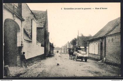 CPA Croisilles, Rue d`Arras