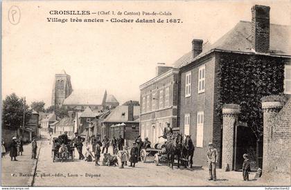 CPA  - SELECTION - CROISILLES -  Village très ancien, Clocher datant de 1687.