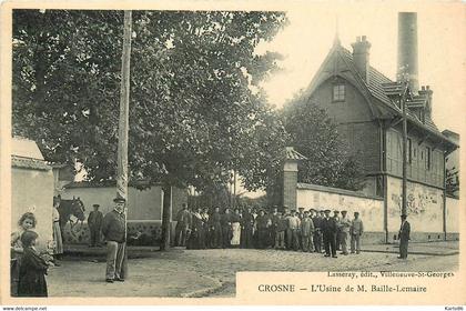 crosne * crosnes * entrée de l'usine de M. BAILLE LEMAIRE * ouvriers