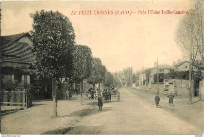 crosne * le petit crosnes * rue près l'usine BAILLE LEMAIRE * attelage