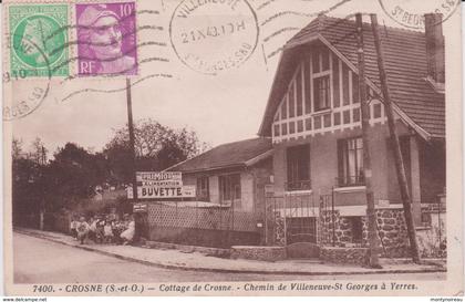 Essonne : CROSNE ,CROSNES :  cottage , chemin de Villeneuve  st  Georges a  yerres ( buvette)