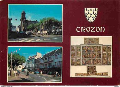 Carte Postale - 29 - Crozon - Multivues - Automobiles - Blasons - Art Religieux - Voir Scans Recto Verso