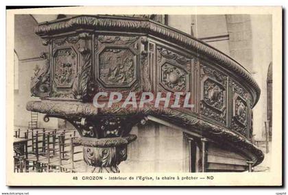 CPA Crozon interieur de l'eglise la Chaire a Precher