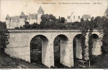 Culan - Le Chateau et le Pont de la Route - CPA