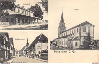 DANNEMARIE - Gare - Eglise - Rue Deller - Ed. J. Kuntz Guebwiller