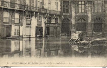 CPA Inondations De Paris Janvier 1910 Quai Conti