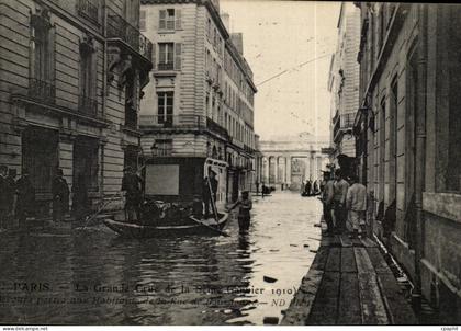 CPA Paris Inondations 1910 Rue de Bourgogne