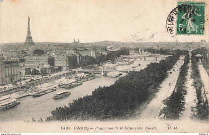 PARIS : PANORAMA DE LA SEINE (COTE OUEST)