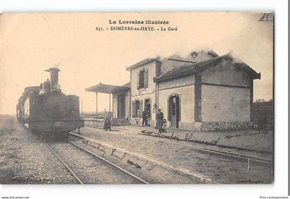 CPA 54 Domèvre en Haye La Gare Train Tramway