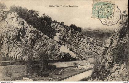Domfront CPA Les tanneries (train)