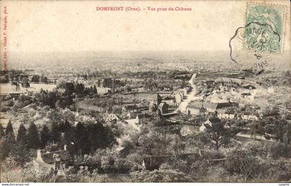 Domfront CPA Vue prise du chateau