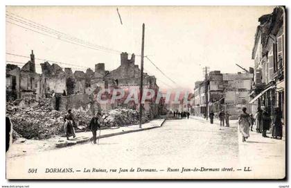 CPA Dormand Les Ruines rue Jean de Dormans Ruins Jean de Dormans street