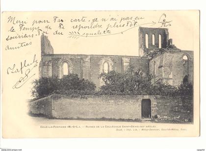 Doue la Fontaine CPA Ruines de la collegiale Saint Denis (12eme)