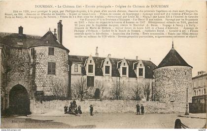 CPA Dourdan Le Chateau fort Entree principale Origine du Chateau de Dourdan