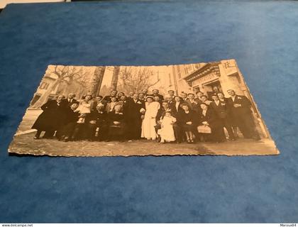 83/ draguignan Cpsm carte photo de mariage devant commerce « alimentation «