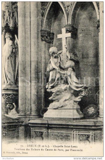 CPA / postcard / France / Chapelle royale de Dreux / chapelle Saint-Louis / enfants du Comte de Paris