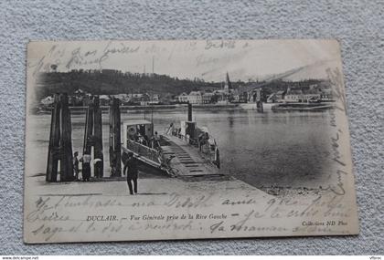 Cpa 1904, Duclair, vue générale prise de la rive gauche, Seine maritime 76