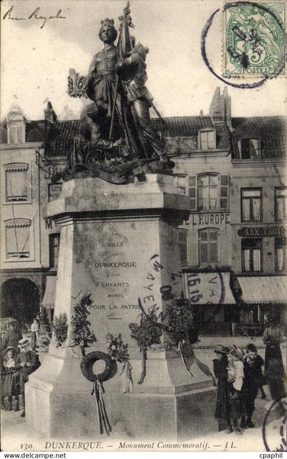 CPA Dunkerque Monument Commemoratif
