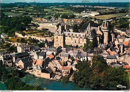 Carte Postale - 49 - Durtal - Le Château sur les bords du Loir - Vue aérienne - Flamme Postale de Durtal - CPM - Voir Sc